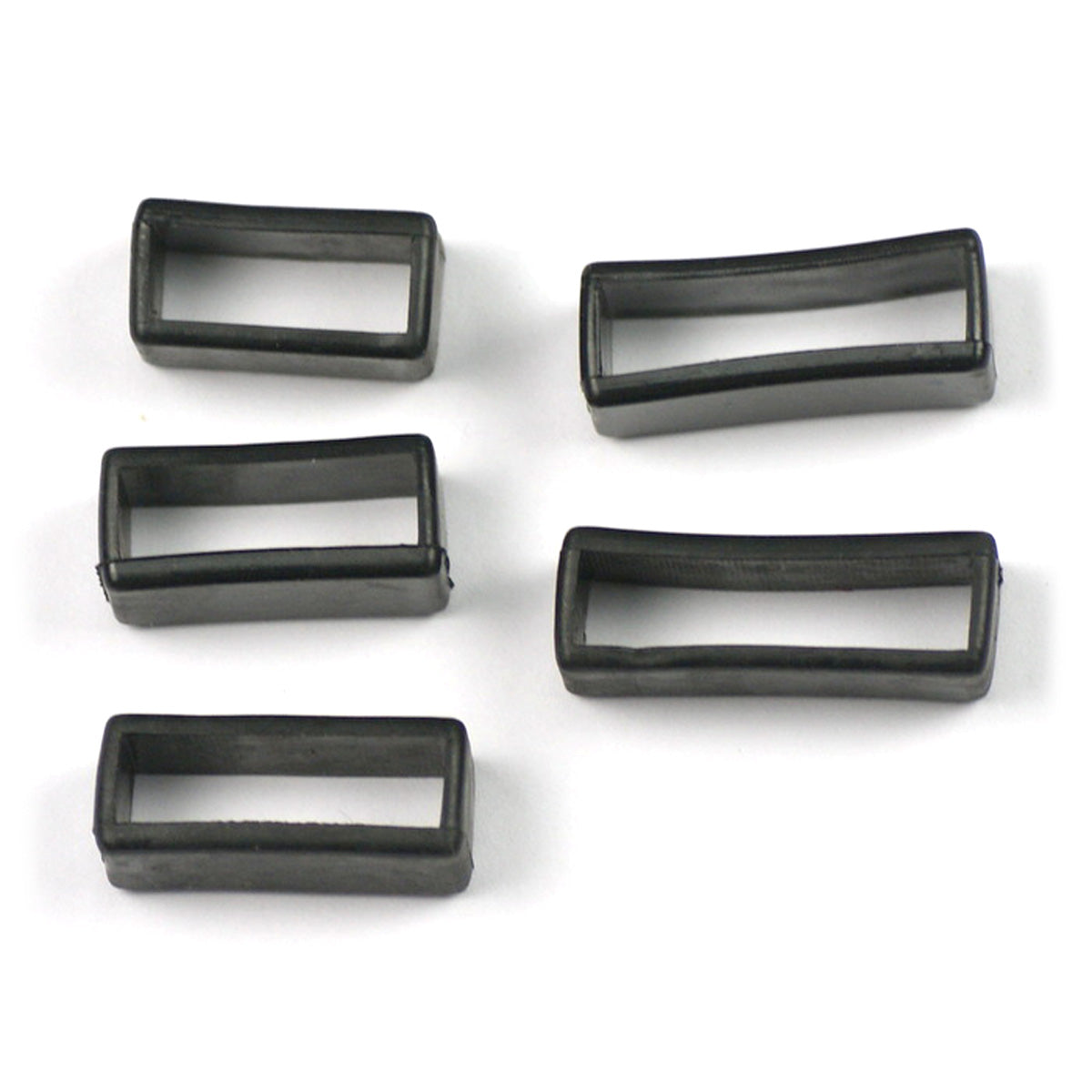 Black Rubber Watch Strap Retaining Ring Loop Keeper PVC Repairs 16mm 30mm